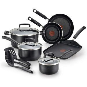 Nonstick Black Dishwasher Safe 12 Piece Pots and Pans Set